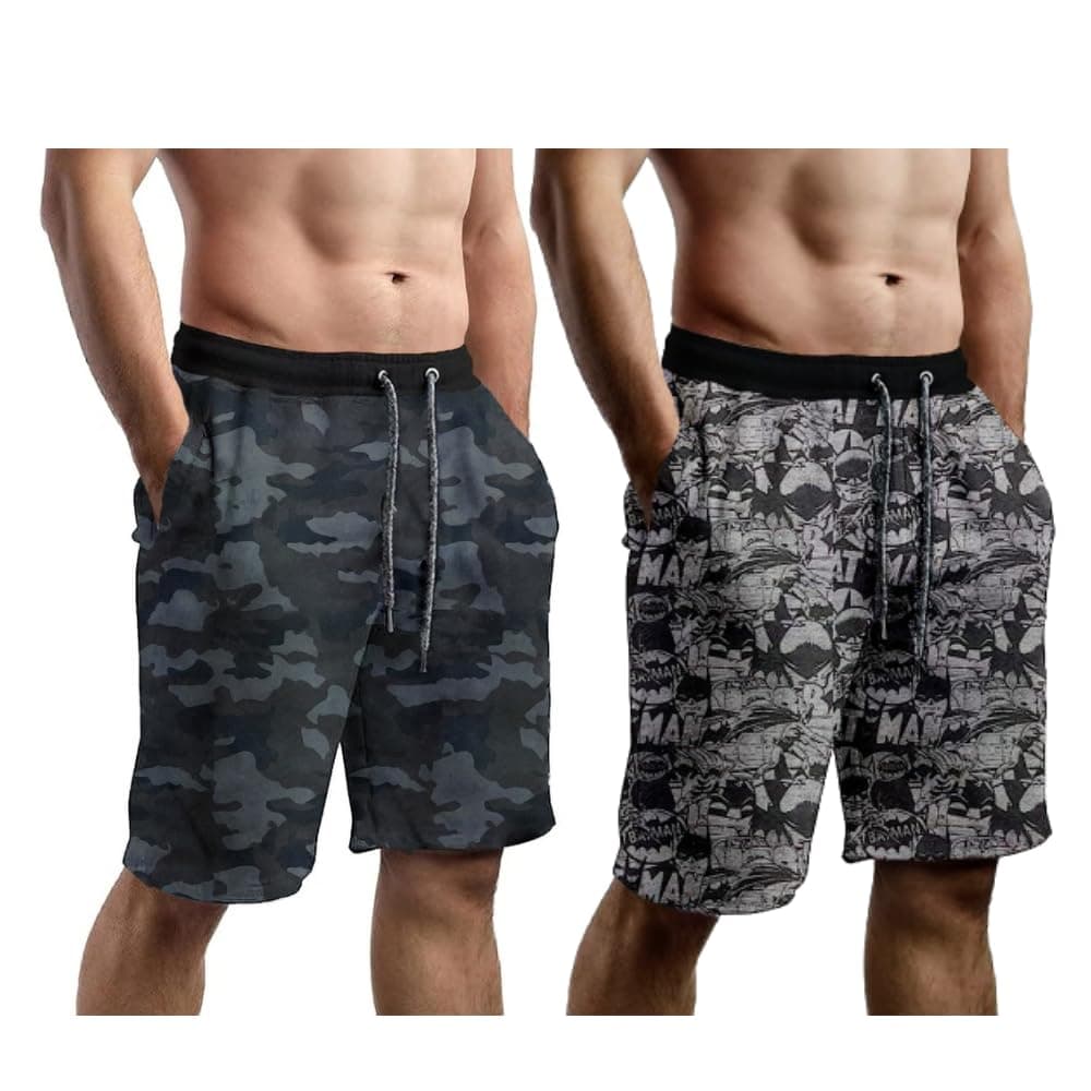 boffi ... Camuflague Dark Military and Batman Mens Shorts Style and Military Shorts Pack of 2