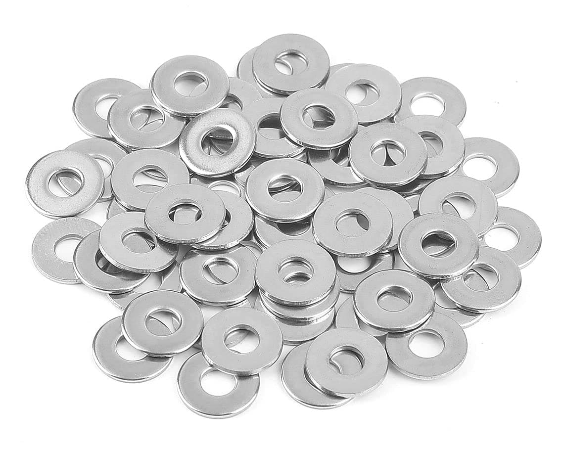 TheMujtaba (M8) Flat Washer, Zinc Plated Finish Flat Washers For Bolt Screw Suitable for Factories Repair, Kitchens, Shops, and Outdoor Construction by Bolt Dropper (100)