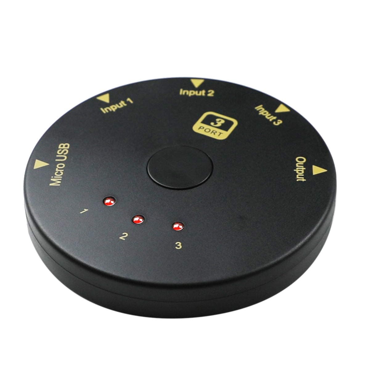 HDMI Switch 3 in 1 Out 3 Port 4K Switcher Box Splitter High 18Gbps Support HDCP2.2,HDMI1.4,HDR, 4K 30Hz Full HD 1080P 3D Player Apple TV Fire Stick PS4 PS4 Roku