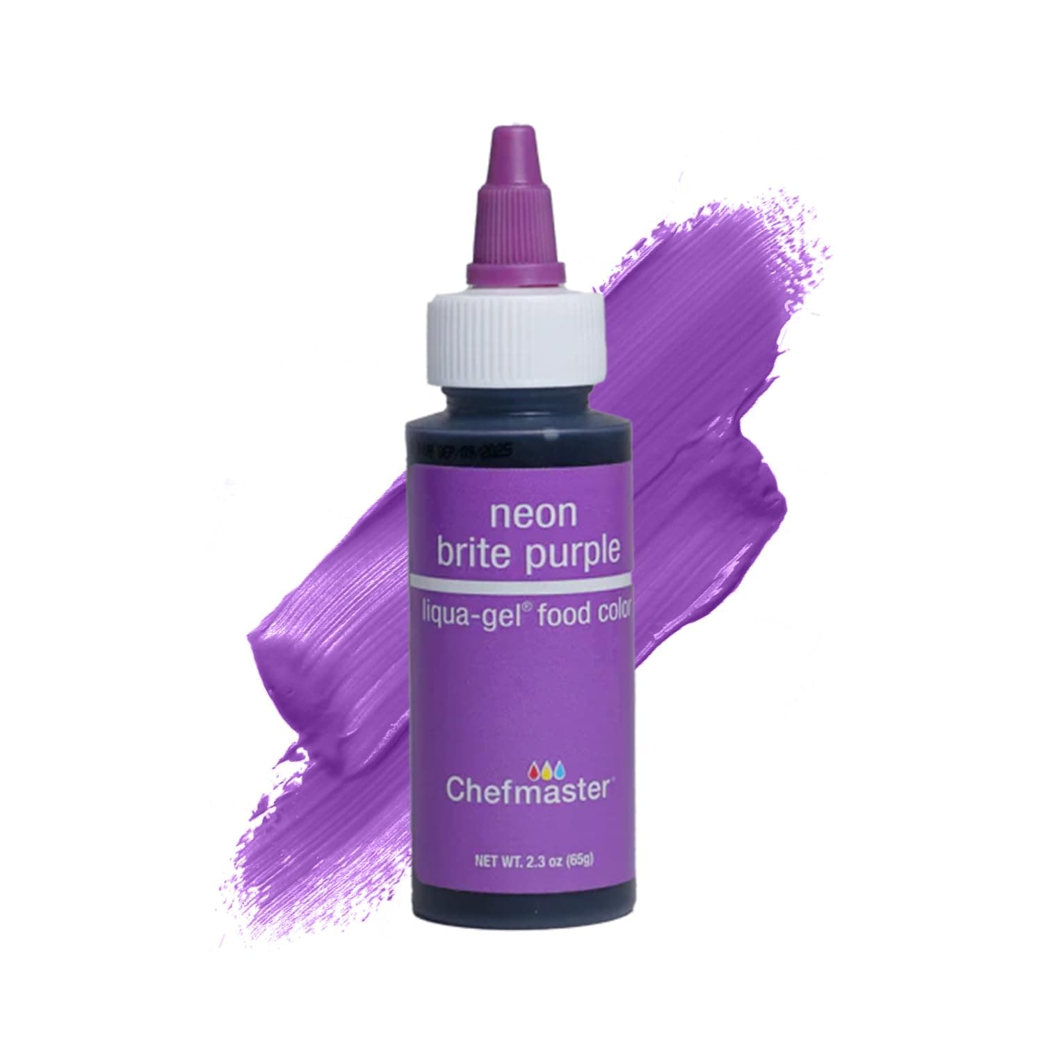 Neon Purple Liqua-Gel® Food Coloring | Vibrant Color | Professional-Grade Dye for Icing, Frosting, Fondant | Baking & Decorating | Fade-Resistant | Easy-to-Use | Made in USA | 2.3 oz