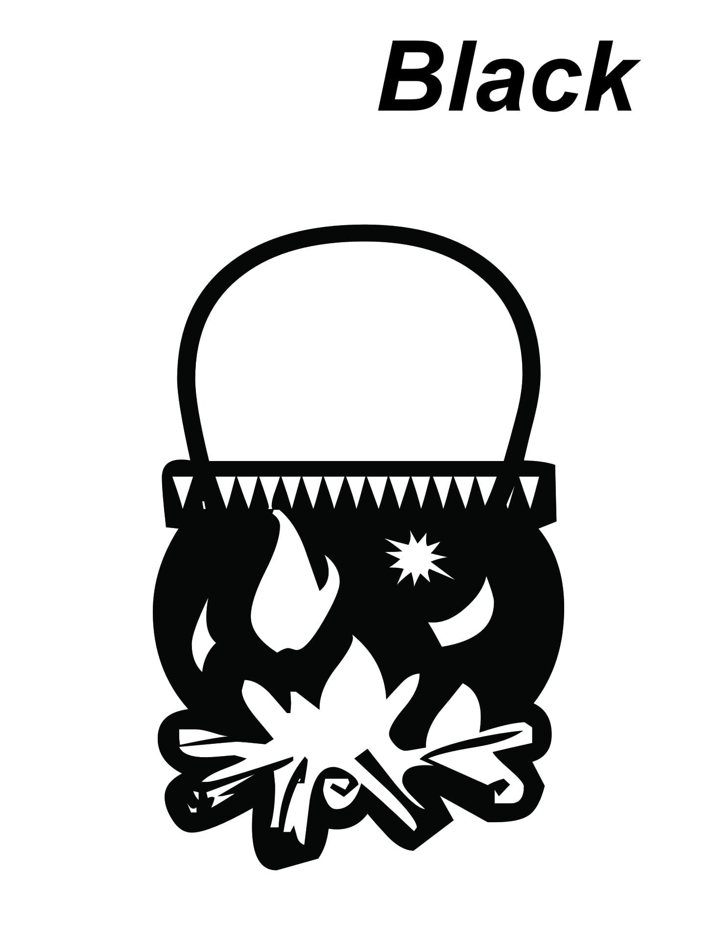 Black Seal Cutting|Kiln|Cauldron|Kama|Stove|Pot|Pan|Firewood|Flame