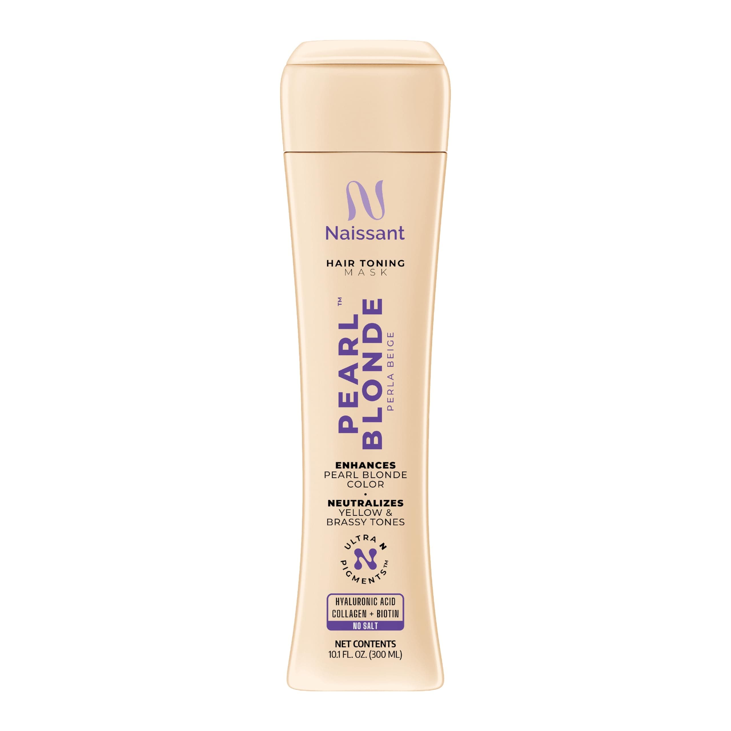 Perla Beige Hair Purple Toning Mask | Eliminates Brassiness | Neutralizes Yellow & Orange Tones | Paraben, Ammonia & Sulfate Free | Pro-Vitamin B5, Olive Oil & Honey (Perla Beige) 10.1 Fl Oz