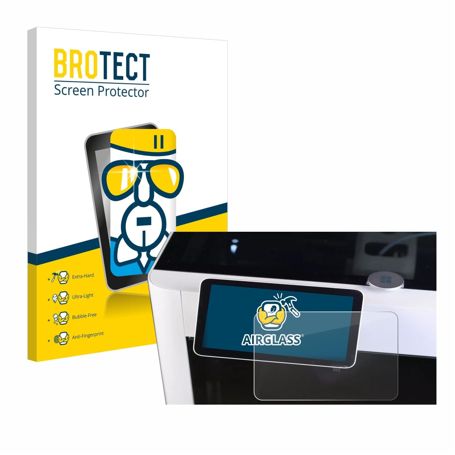 Glass Screen Protector Film compatible with Bambu Lab X1-Carbon 3D Printer - Glass-Foil 9H Protection [Scratch Resistant, High Clarity]