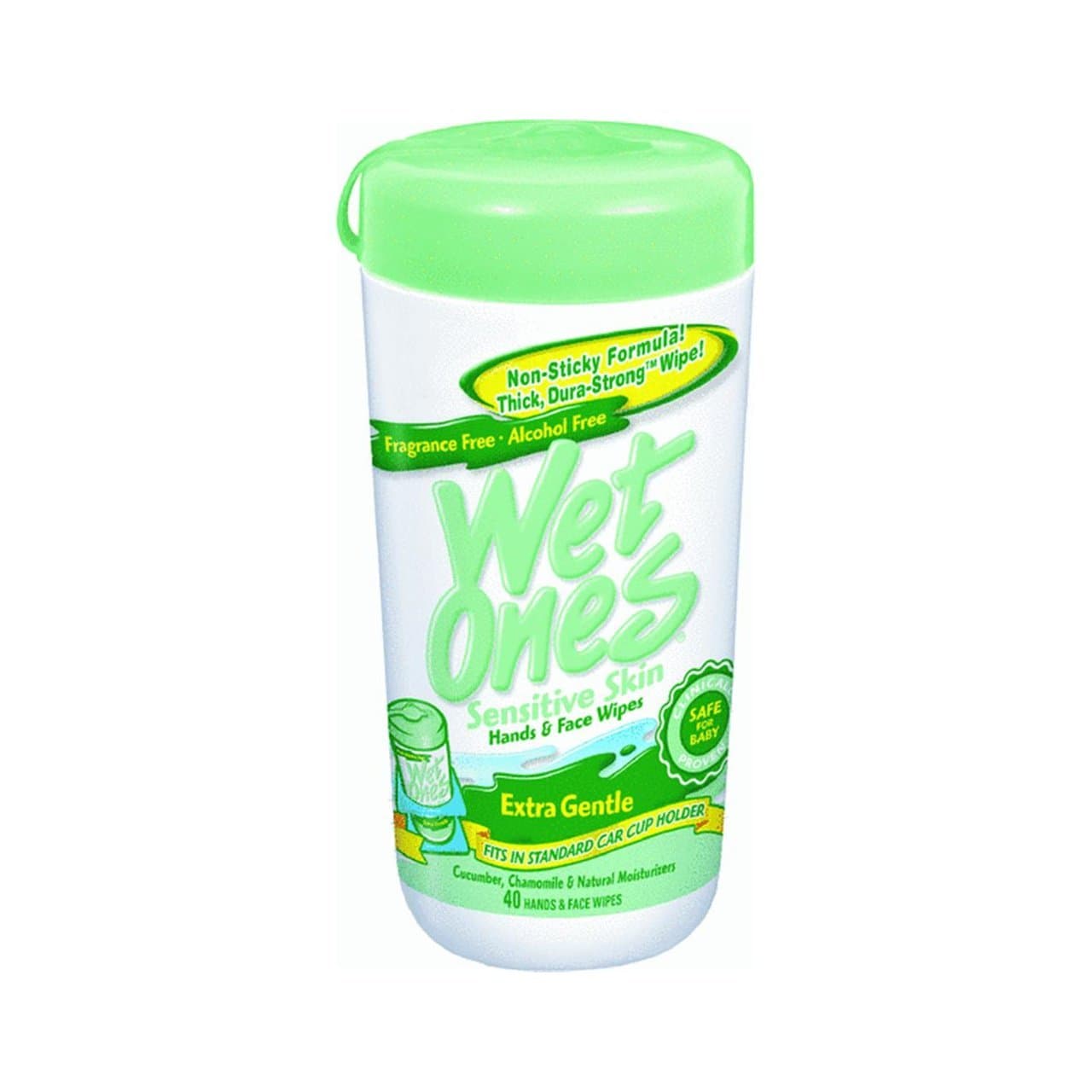 Wet Ones Sensitive Skin Extra Gentle Hand Wipes, Hypoallergenic, 40 Ea