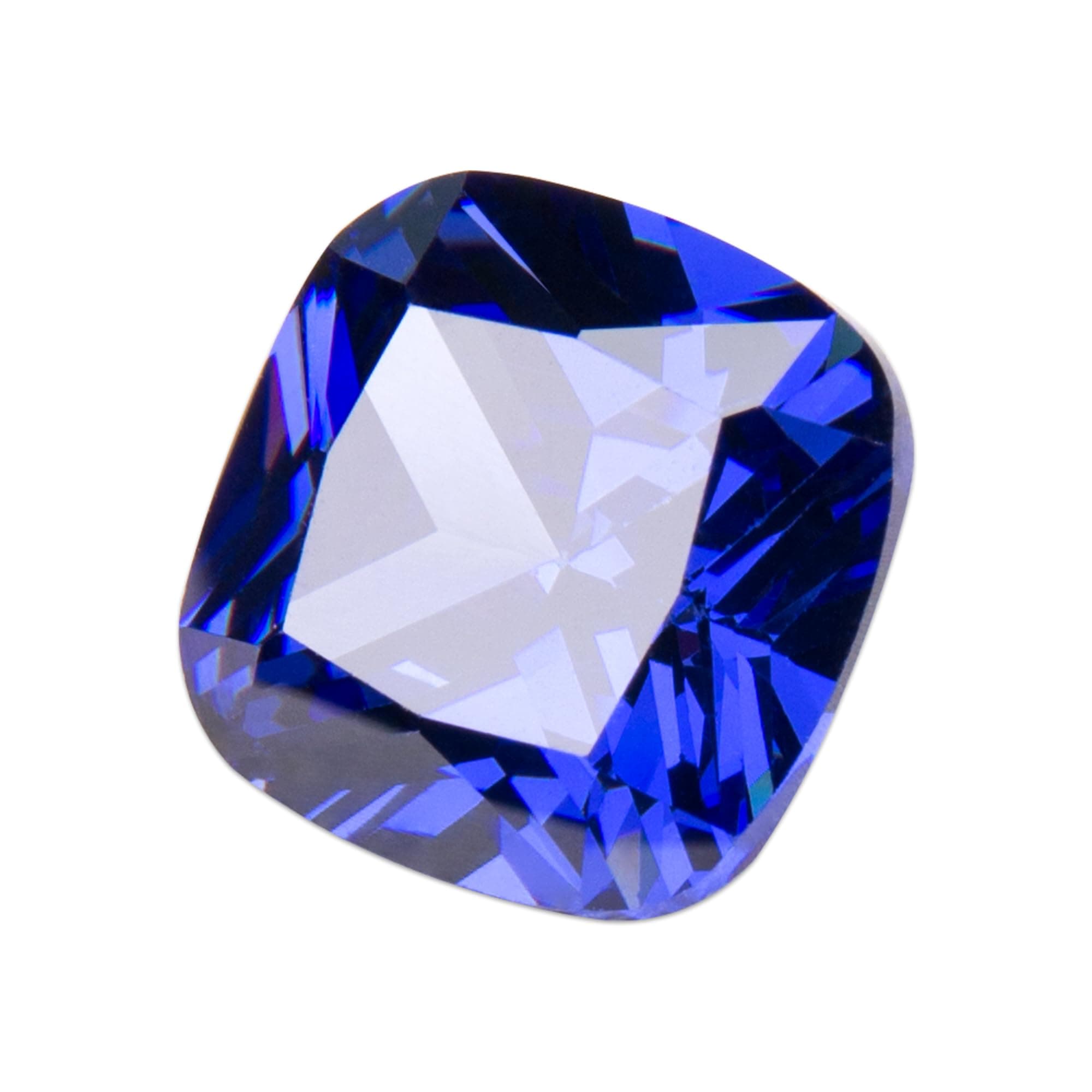 SaiDian 1 Pcs Artificial Blue Tanzanite Stones Cubic Zirconia Loose Gemstone for Women Jewelry Making Ring Necklace Beads Bracelet DIY Craft Making