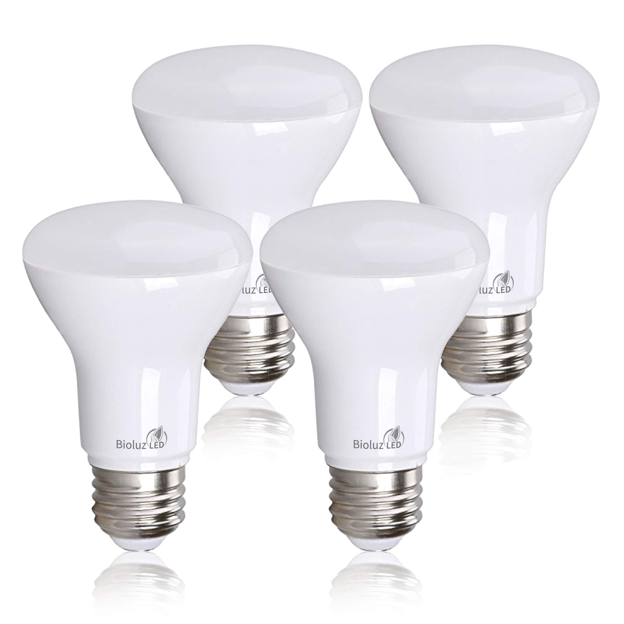 4 Pack BR20 LED Bulb 3000K Bright Soft White 6W=50W, 90 CRI, 540 Lumen, Dimmable LED Light Bulbs, Soft White Light Bulbs, Indoor/Outdoor Flood Light Bulbs, UL Listed & Title 20 Compliant