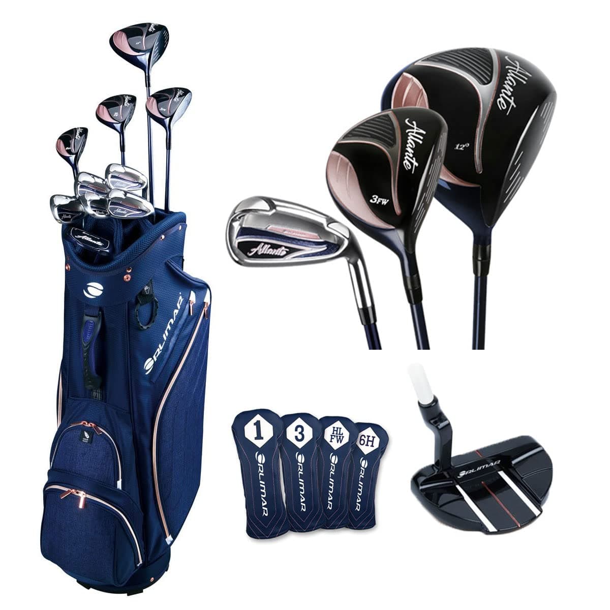 Orlimar Allante Women’s Complete Golf Club Set with Cart Bag