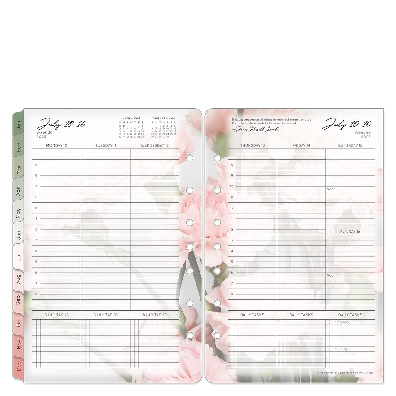 FranklinCovey - Blooms Weekly Ring-Bound Planner (Classic, Jul 2023 - Jun 2024)