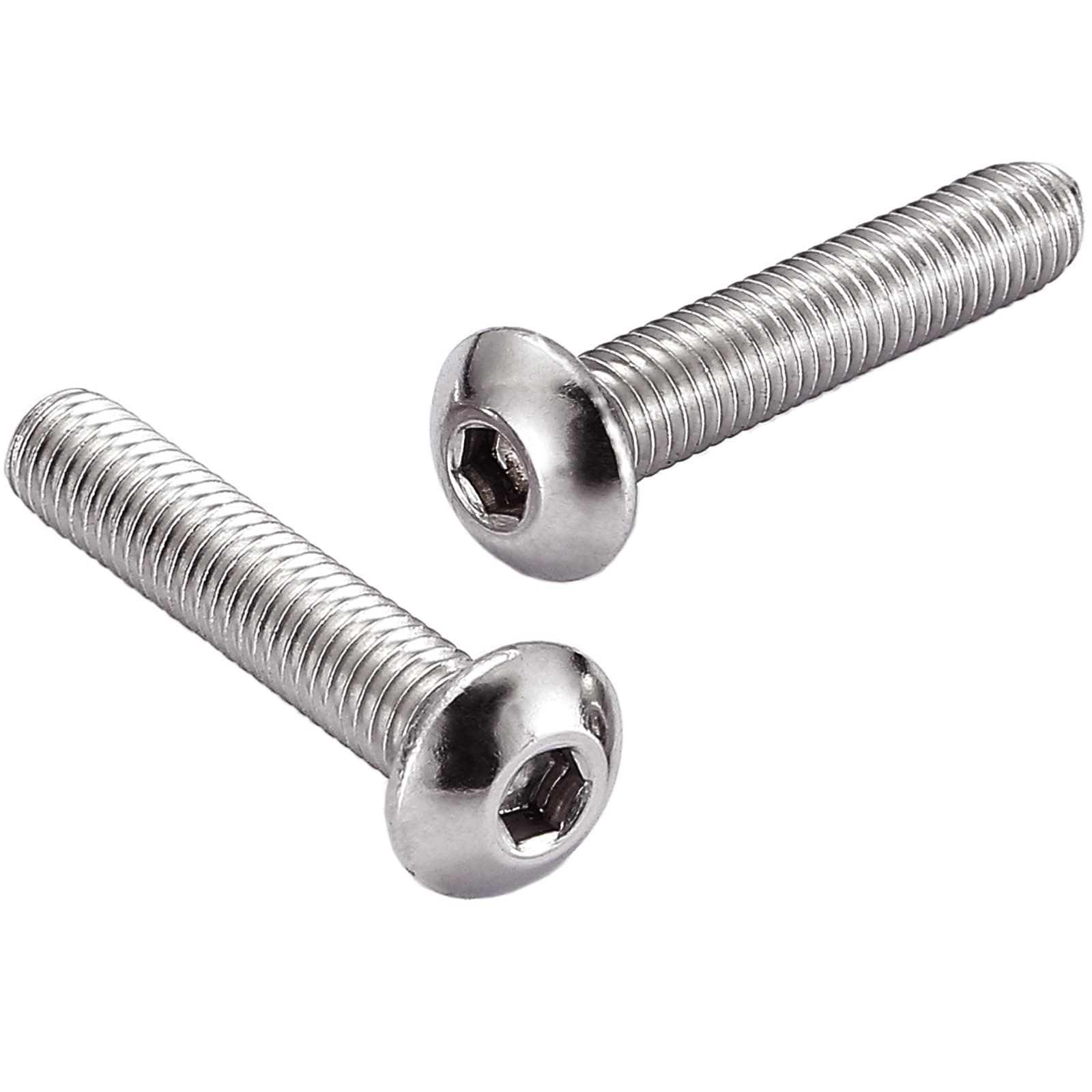 M8 Bolts, M8 X 40mm Hex Socket Button Head Machine Bolts/Screws -8mm Fully Threaded A2 304 Stainless Steel Hex Socket Screws (Pack Of 10)