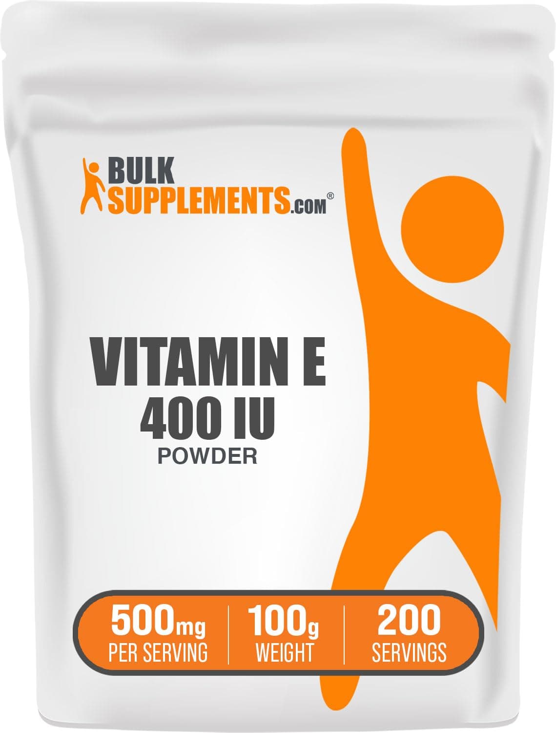 BulkSupplements.com Vitamin E 400 IU Powder - as D-Alpha Tocopherol, Nutritional Supplements - Gluten Free, 500mg per Serving, 100g (3.5 oz) (Pack of 1)
