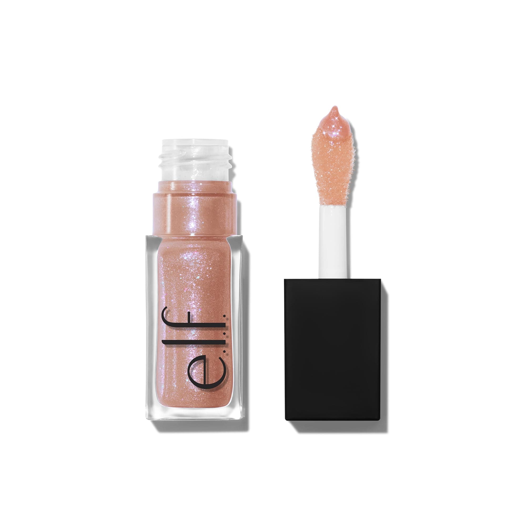 e.l.f. Glow Reviver Lip Oil, Nourishing and Hydrating with High-Shine Glimmer Finish & Sheer Wash of colour, Minty Scent, Non-Sticky, Vegan & Cruelty-free, Candy Coded