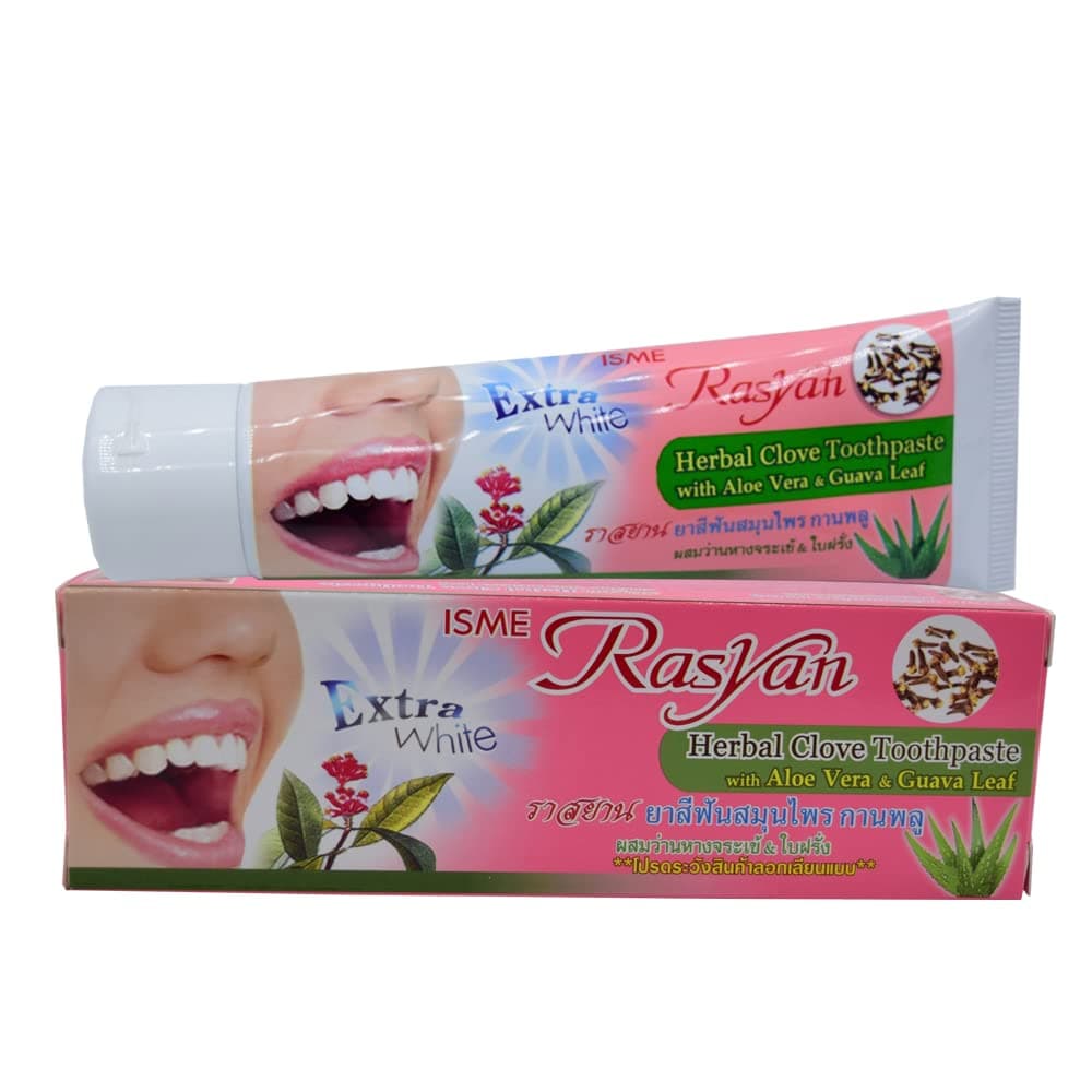 ISME Rasyan Herbal Clove Toothpaste Teeth White Antibacterial Aloe Vera 100g