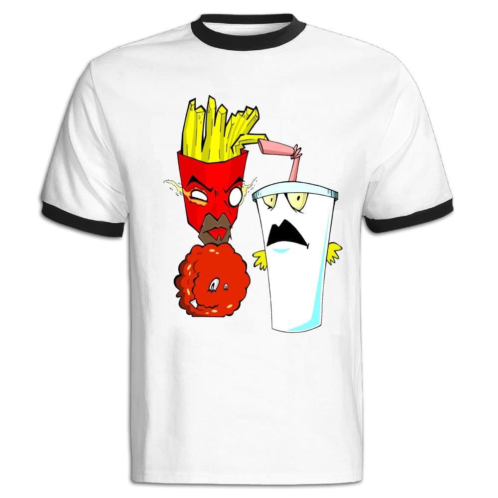 Aqua Teen Hunger Force Man Baseball T-shirt Black