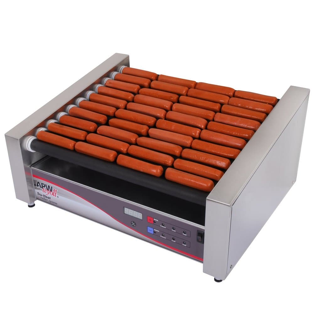 APW Wyott HRDi-50S XPERT Digital Hotrod 50 Hot Dog Roller Grill - 30 1/2" Flat Top