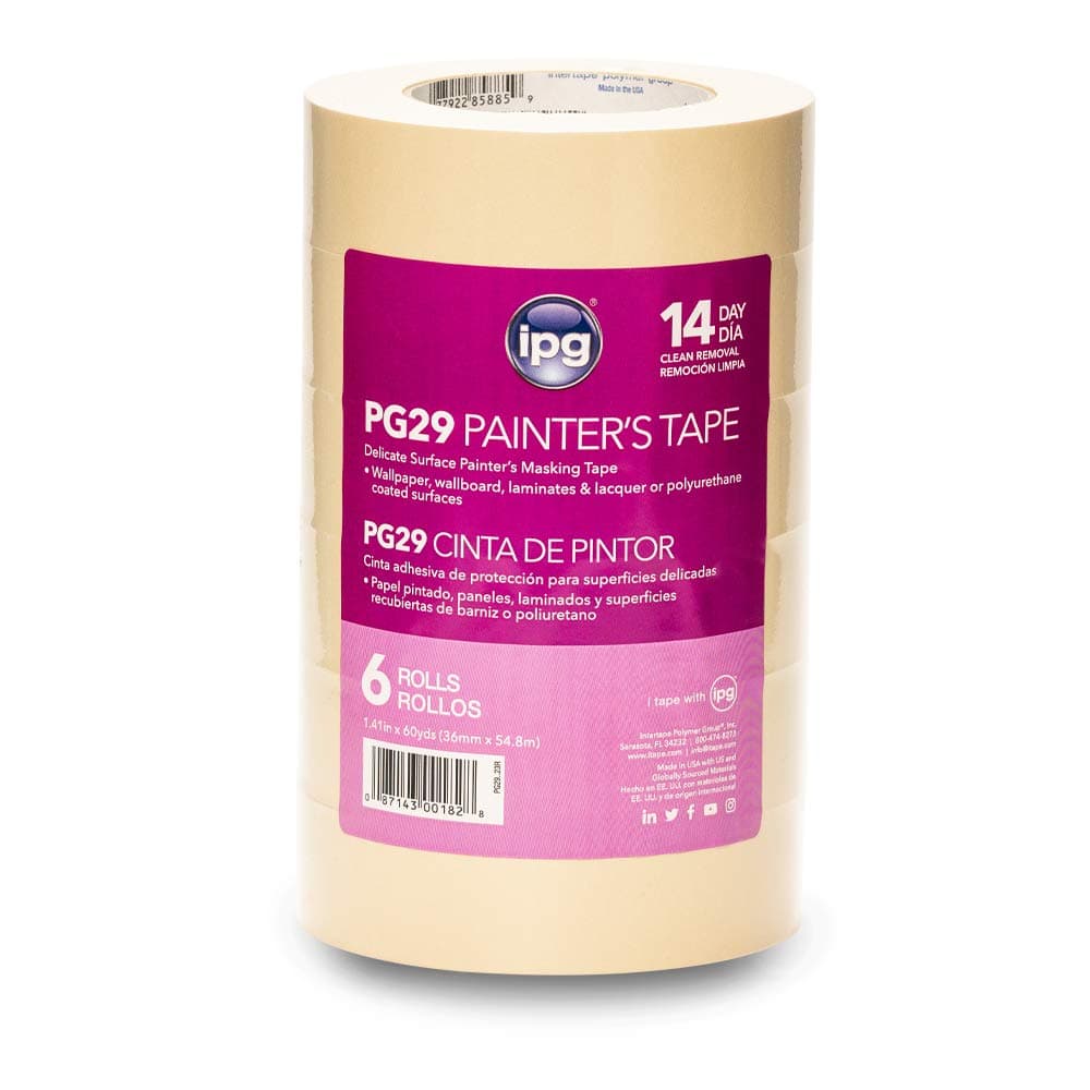 IPGPG29 Delicate Surface Masking Tape, 1.41" x 60 yd, (6-Pack)