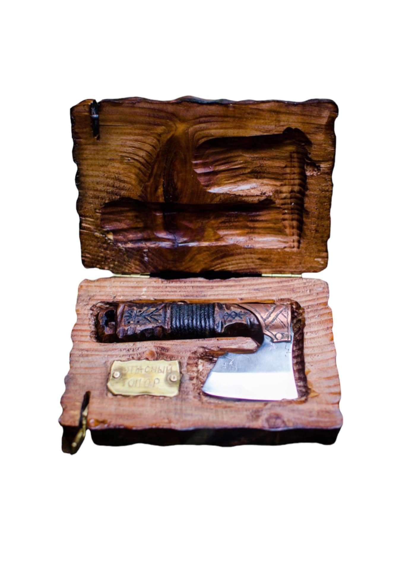 Straight razor warrior axe in Viking Celtic Nordic style Handcrafted anniversary men's gift shaving kit