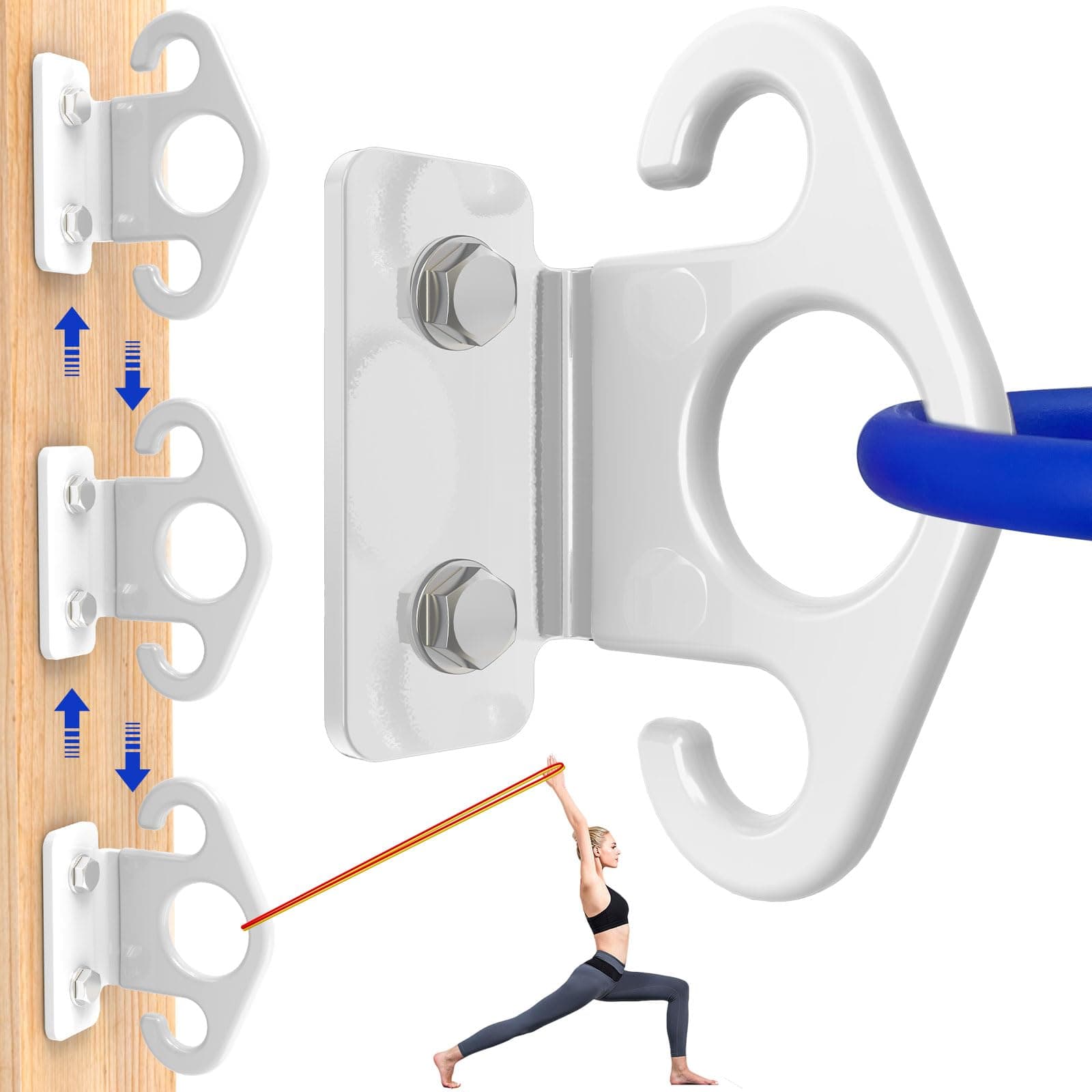 Resistance Band Wall Anchor Set,No Weld Wall Mount for Exercise Bands & Suspension Straps Resistance Band Wall Mount System Compact Strength Training Kit for Home Gym Workouts & Physical Therapy