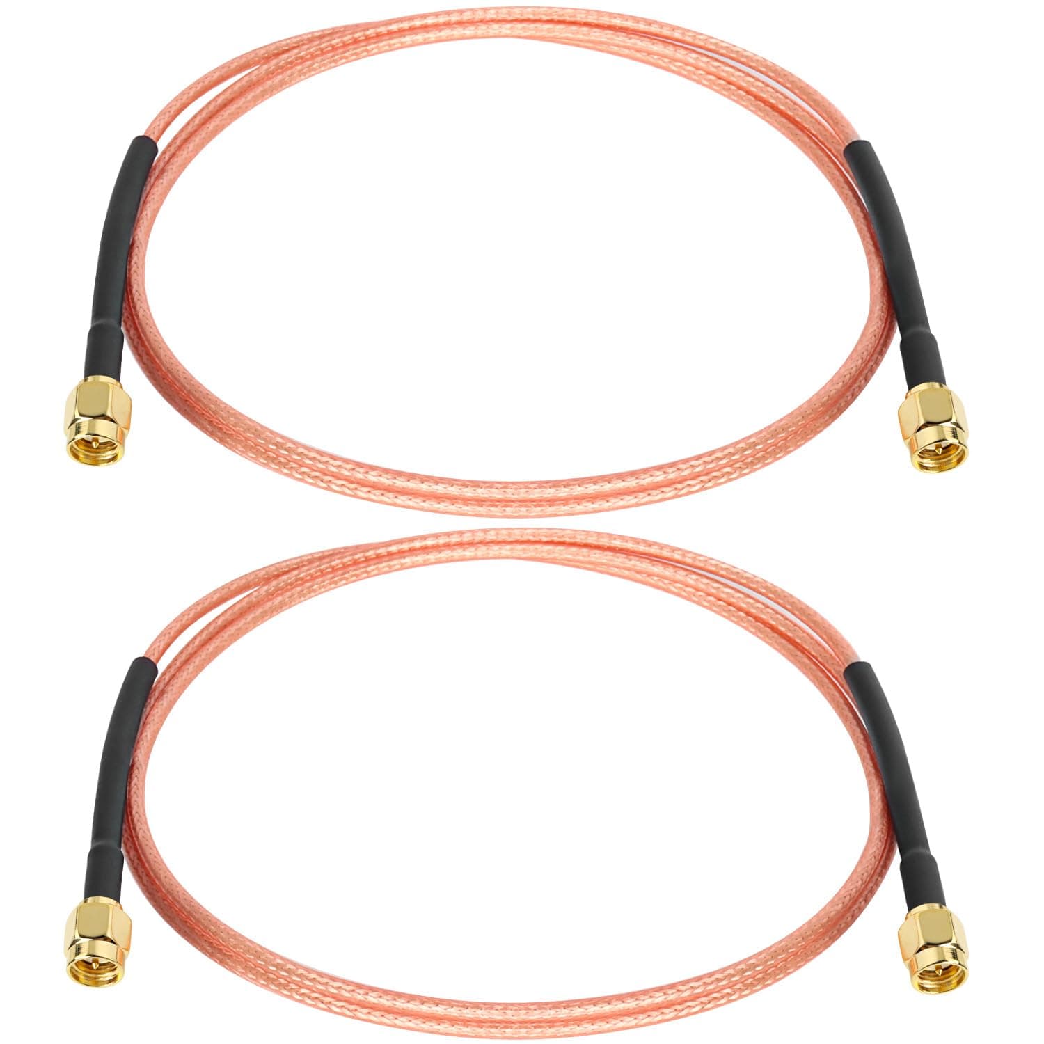 XRDS -RF RG316 SMA Male to SMA Male Coaxial Cable 3FT, 2 Pack Flexible SMA Extension Antenna Cable for WiFi Antenna, Router, SDR, FPV, GPS, Test Equipment