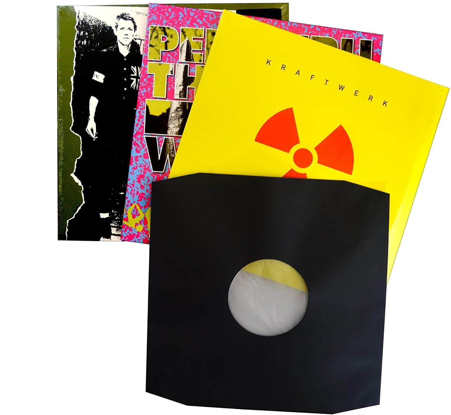 100x 12 Inch polylined Record Inner Sleeves Polylined Covers Black Paper Poly Lined Vinyl Album Inner Sleeves Vinyl lp Inner Sleeves Anti Static LP Inner Sleeves HDPE Polylined lp Inner Sleeves