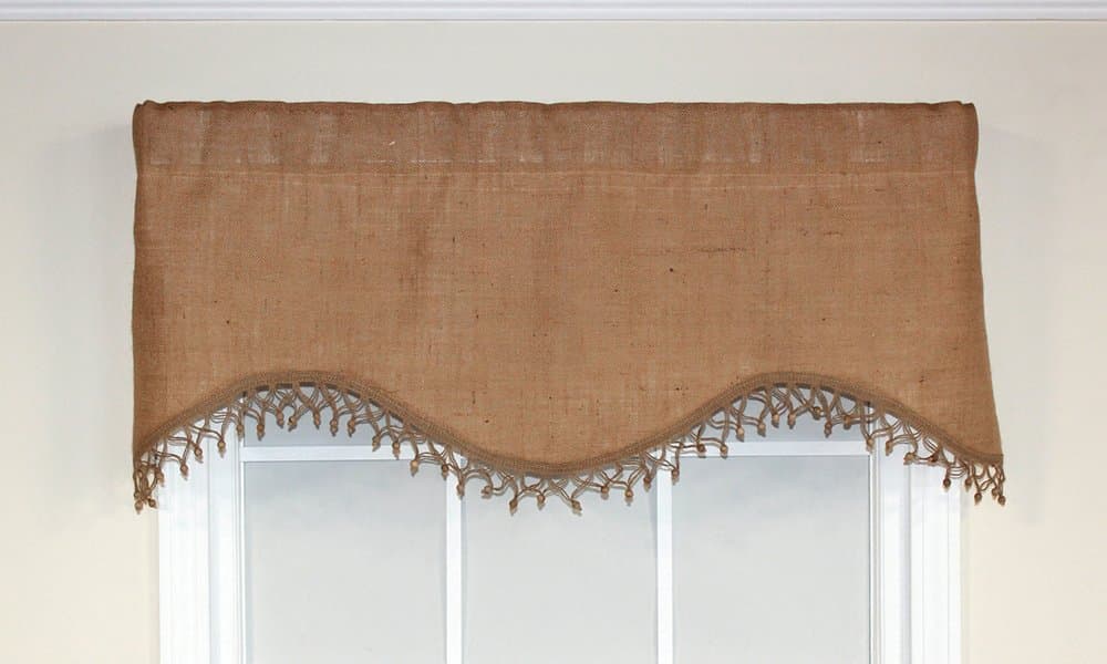 RLF HOME Burlap Cornice Curtain Valance, 50"