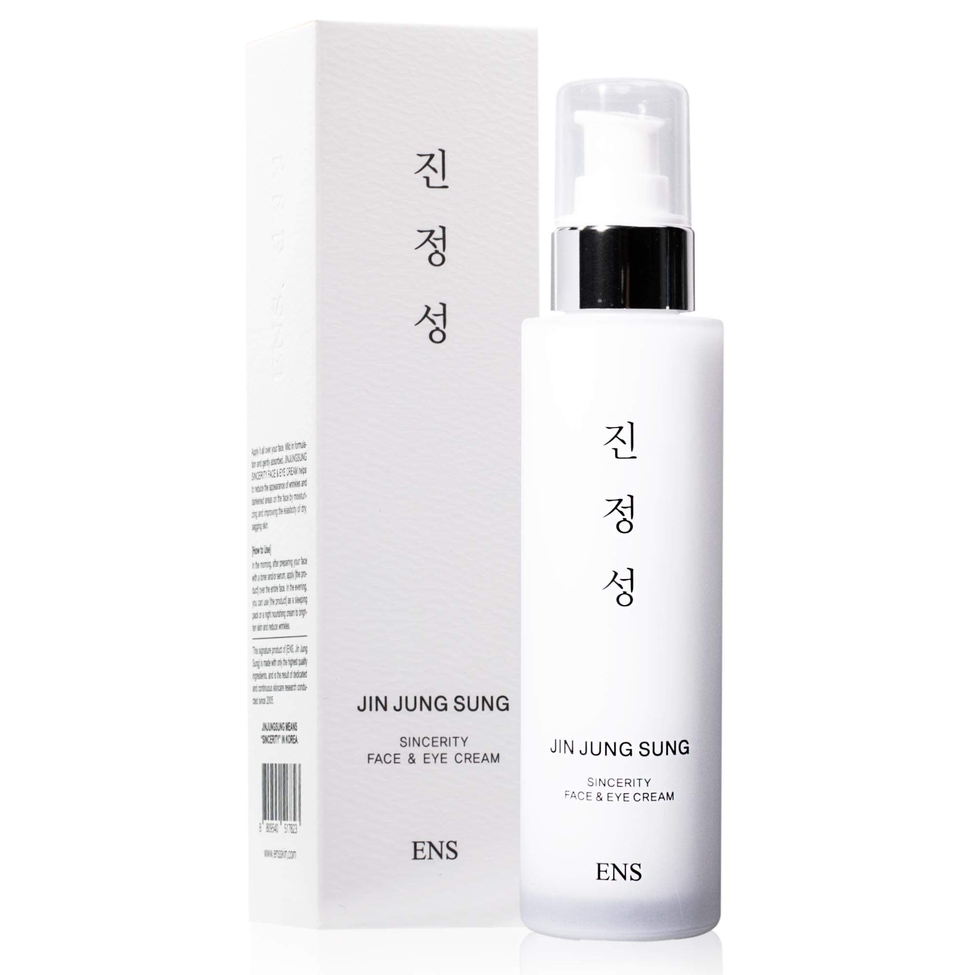 ENSSKIN JIN JUNG SUNG Sincerity Face, Eye Cream, 2.82 Oz for Dry Sensitive Skin with, Fine Lines, Breakouts | Improve Dark Spot, Redness & Dehydrated Skin with Hyaluronic Acids, Ceramide, Collagen