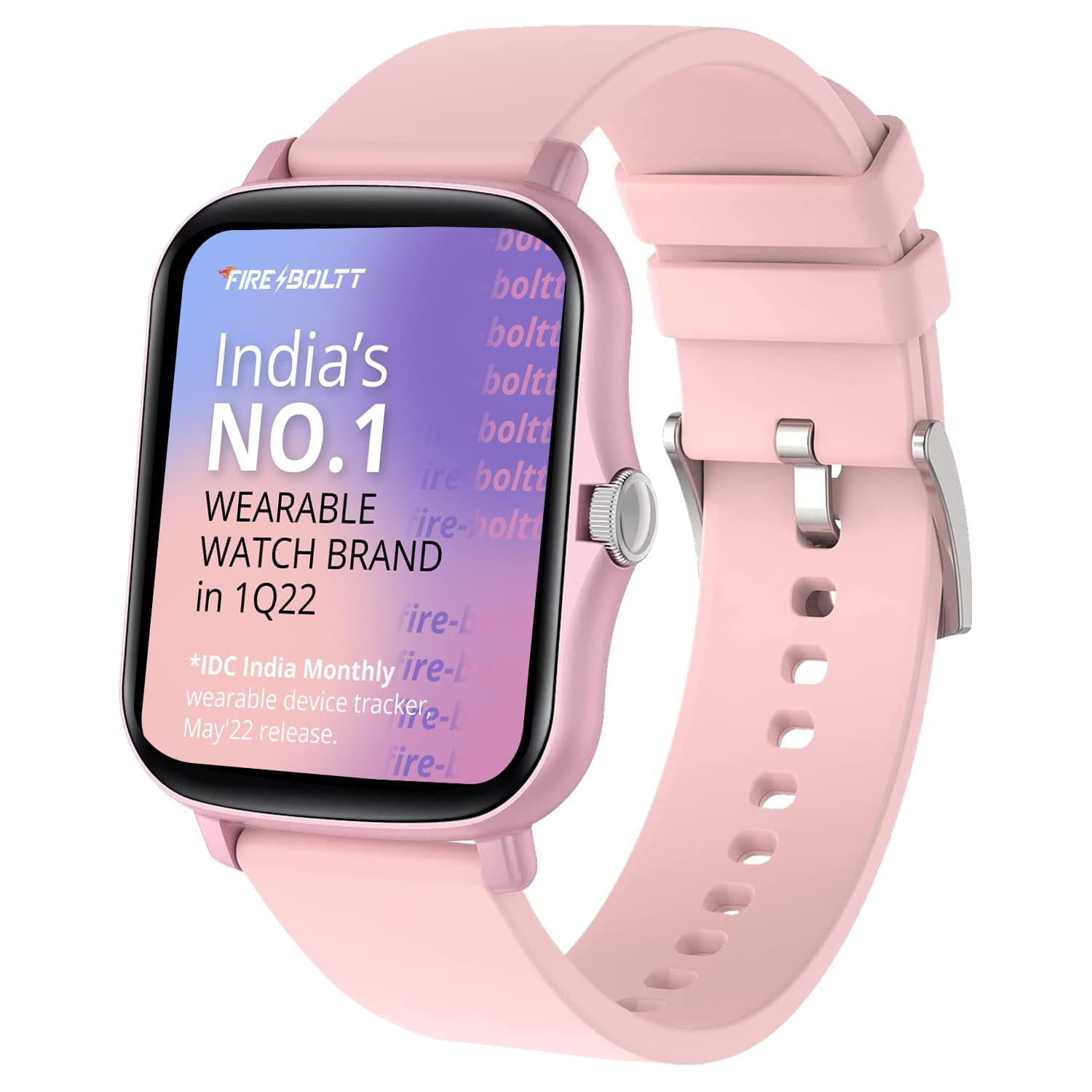 Fire-Boltt Beast Spo2 1.69” Industry’S Largest Display Size Full Touch Smart Watch With Blood Oxygen Monitoring, Heart Rate Monitor, Multiple Watch Faces & Long Battery Life (Pink)