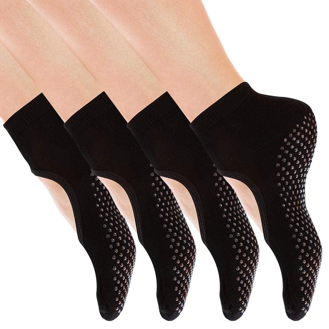 Yoga Socks Non Slip Skid Pilates Ballet Barre with Grips for Women by Cooque
