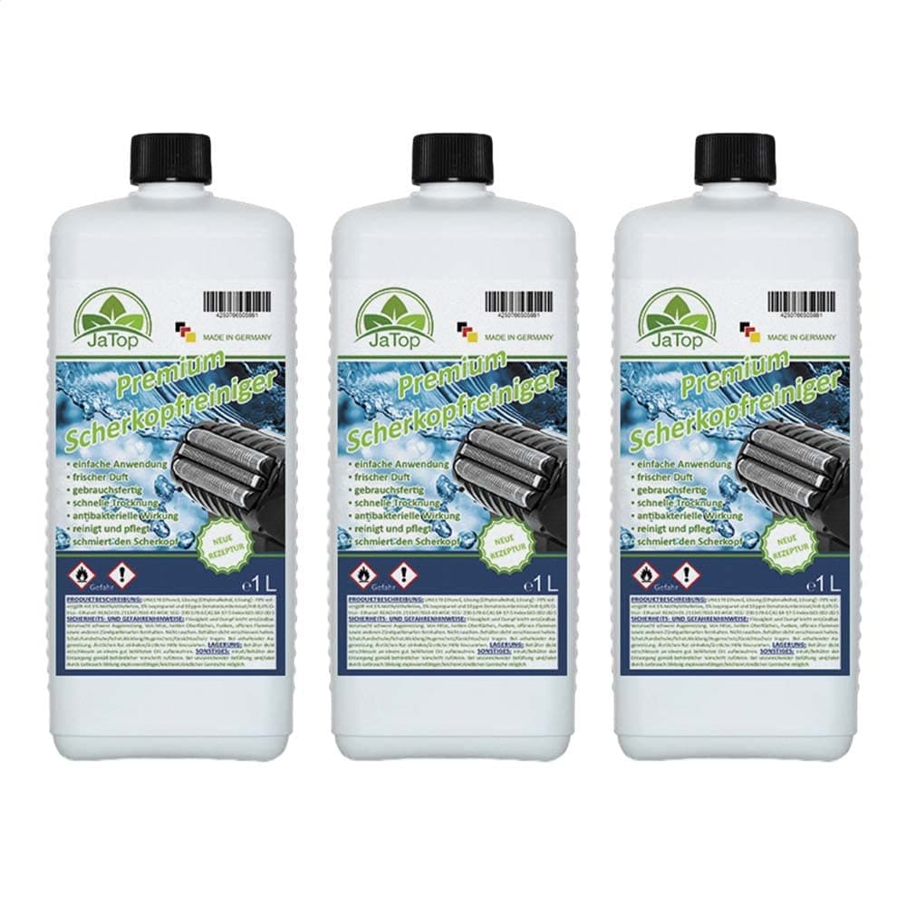 JaTop Shaving Head Cleaner 3000ml Refill Liquid for Cleaning Cartridges. Suitable for Brown CCR Cartridges + Standard Cartridges