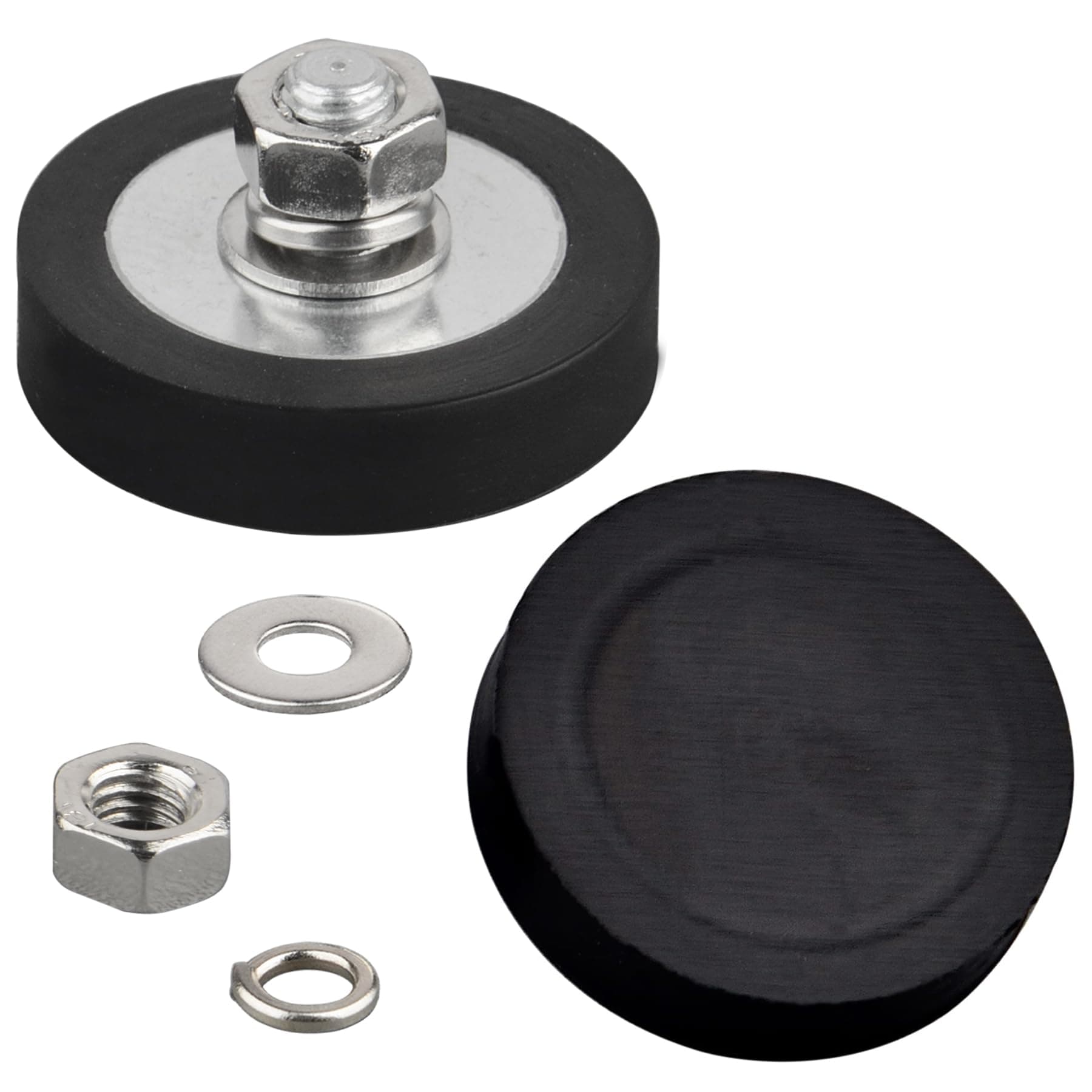 Rubber Coated Magnet With M6 Male Thread Stud