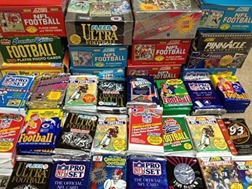 Topps 100 Vintage Football Cards in Old Sealed Wax Packs - Perfect for New Collectors