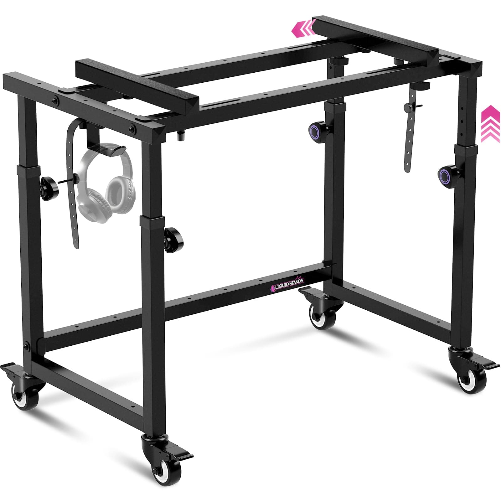 Piano Keyboard Stand - Electric Piano Stand for 49 54 61 88 Key - Piano Desk Music Stand Production - Piano Table Synth Stand Rolling Home Recording Studio Workstation DJ Keyboard Table