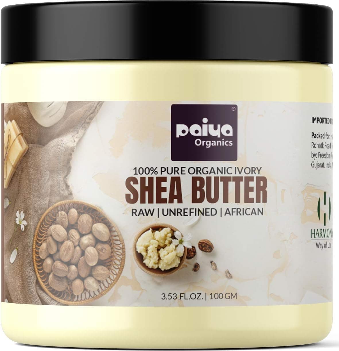 Raw Unrefined Organic Shea Butter For Skin Face Hair Stretch Marks, 100gm