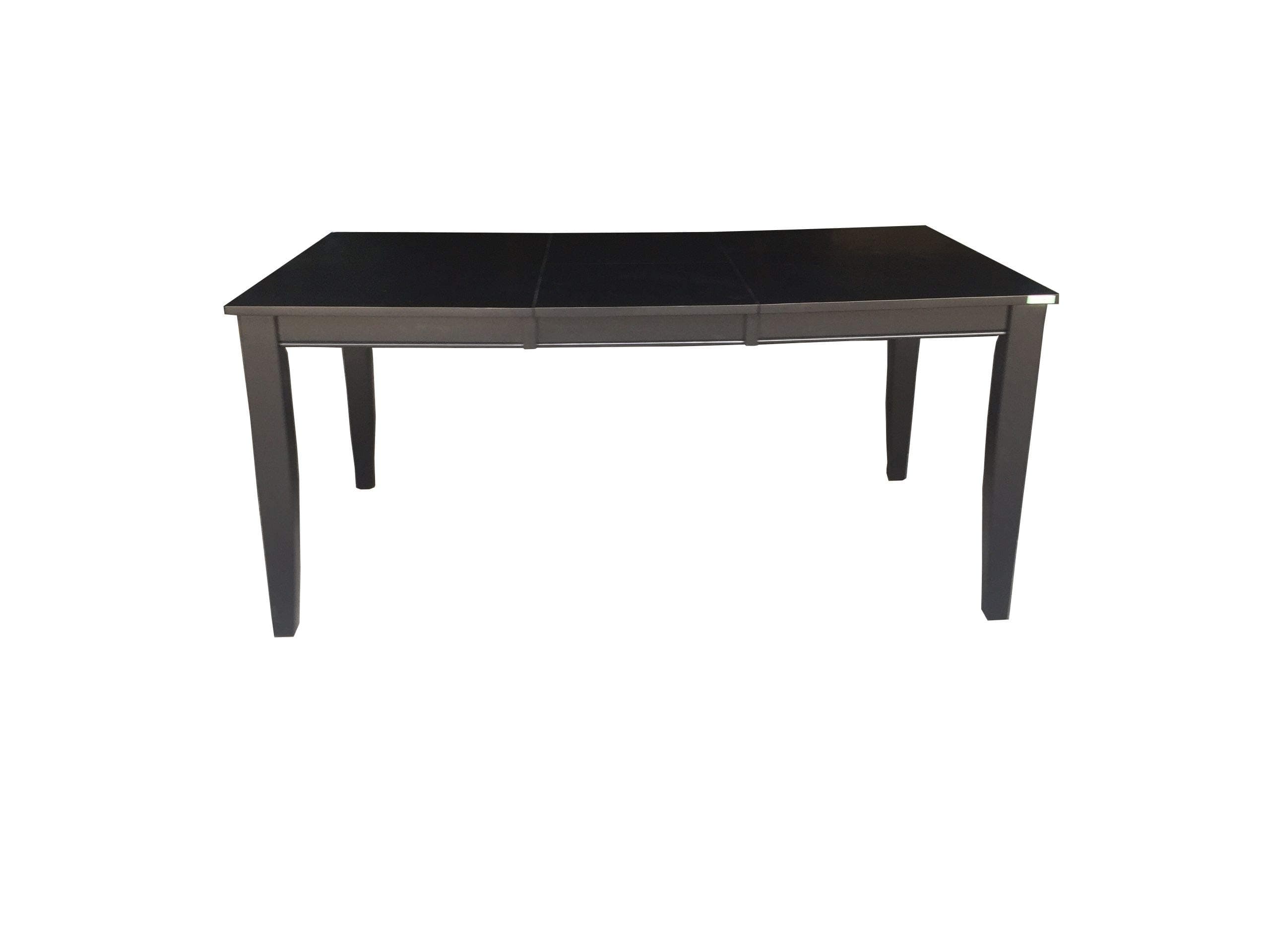 Trithi Furniture - Fullerton Solid Wood Extendable Dining Table with Full Black Finish