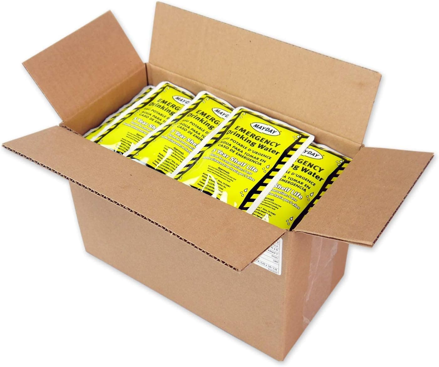 Mayday Emergency Water Pounches Case of 100. Emergency Preparedness, Survival and Backpacking