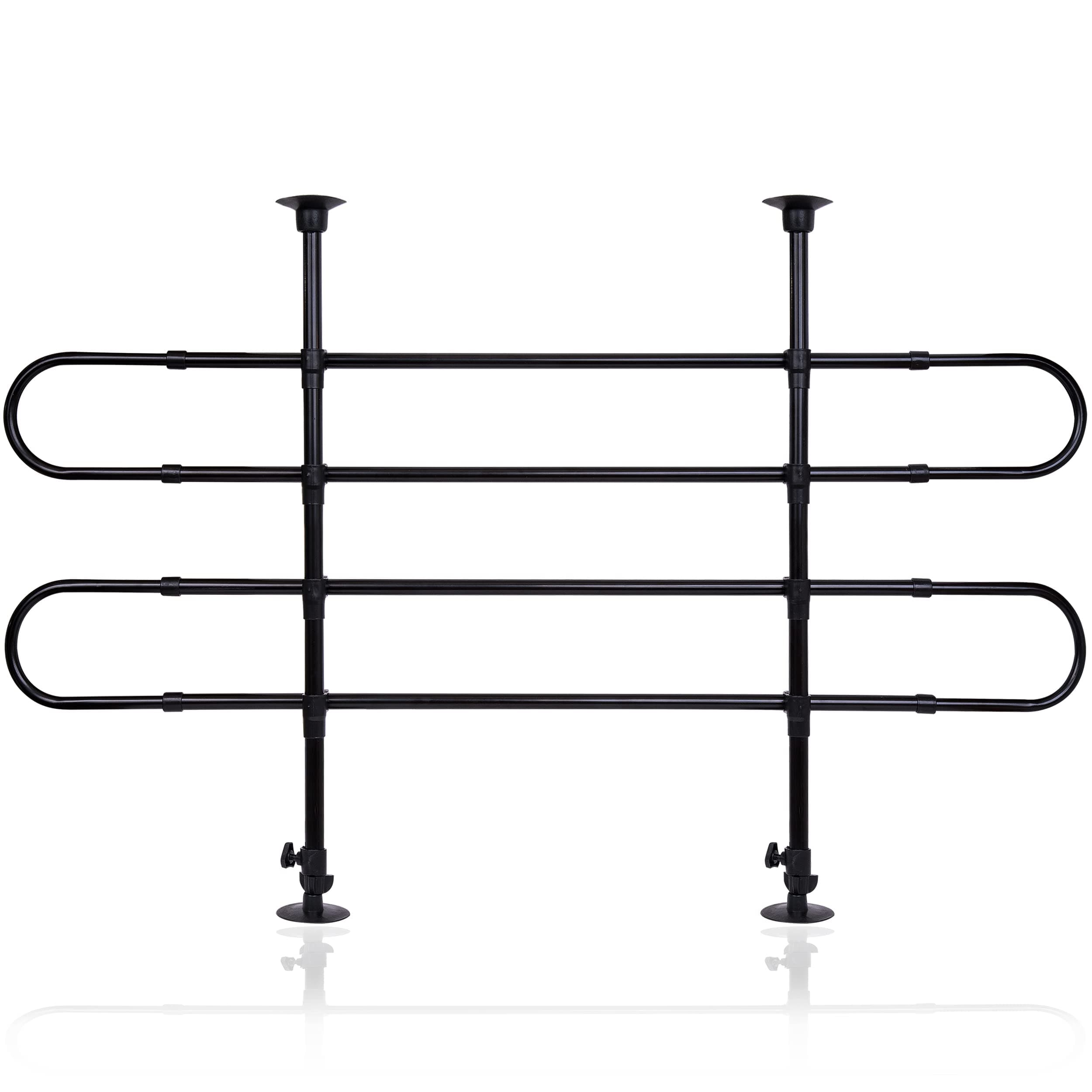 Zone Tech Universal Metal Dog Car Barrier- Heavy Duty Adjustable Portable Sturdy Black Pet Travel Safety Barrier- Fits Most Vehicles- Easy to Install