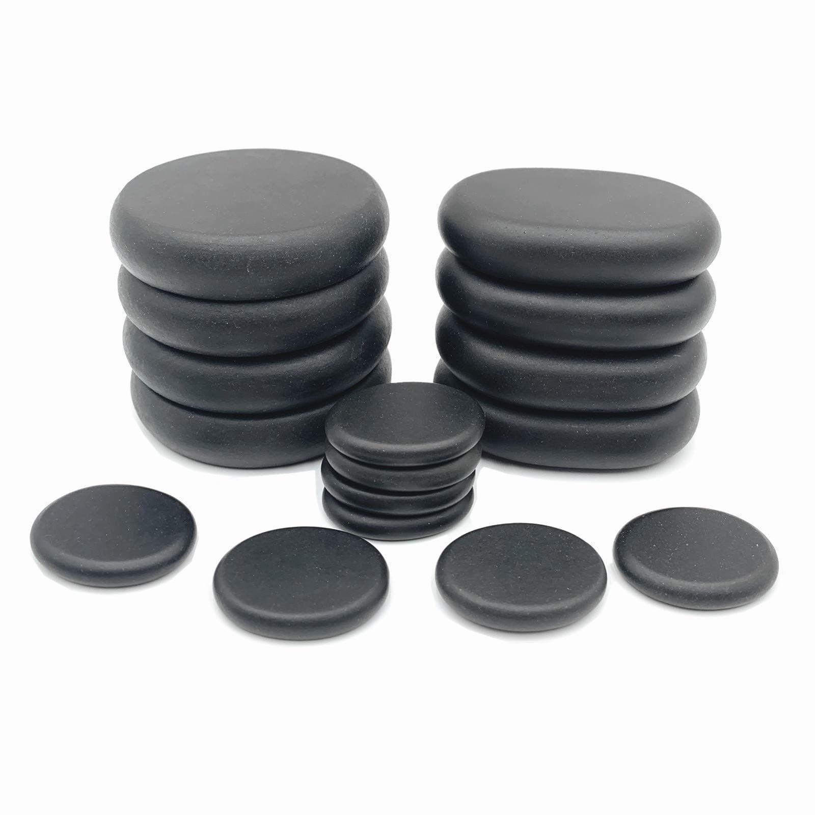 lifetop16pcs /lot Massage Stones Massage Lava Natural Therapy Stone Set Hot Spa Rock Basalt Stone