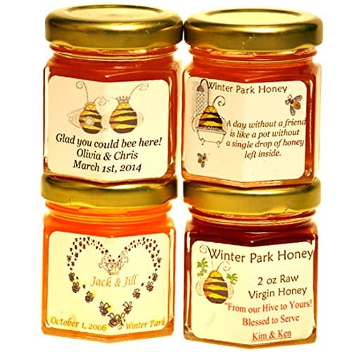 Wedding Honey Favors (case of 24 x 2oz jars) - Pure Raw Honey