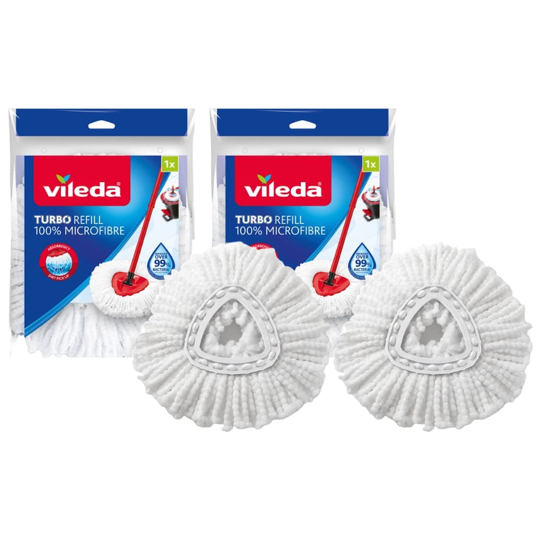 Turbo Classic Microfibre Mop Refill Head, Pack of 2