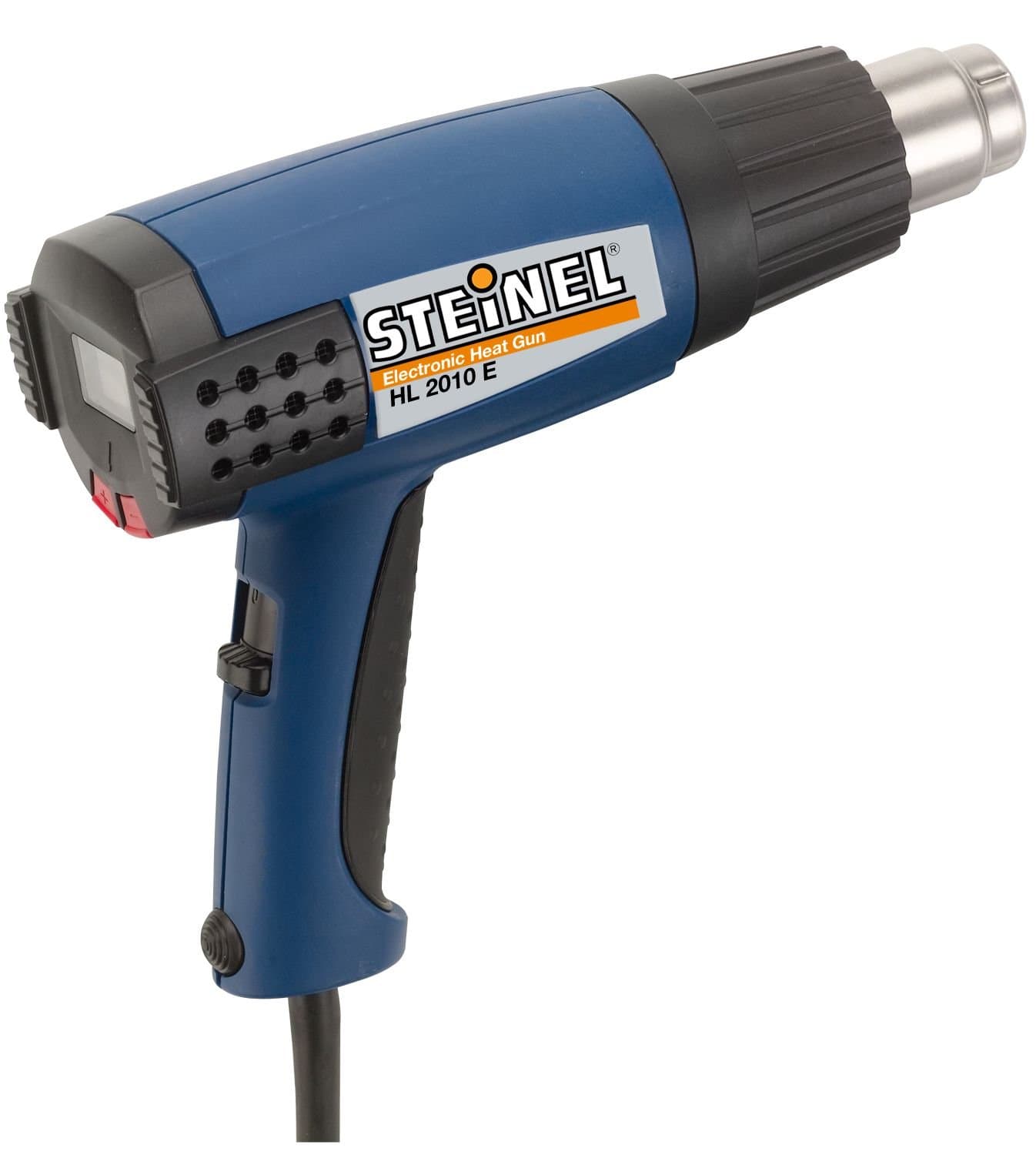 Steinel HL 2010 E Heat Gun, 1500 W power tool, ergonomically designed Heat Gun with LCD Display, 3 Stage Switch airflow and continuously variable temperature up to 1150°F, microprocessor controlled Heat Gun, 34850