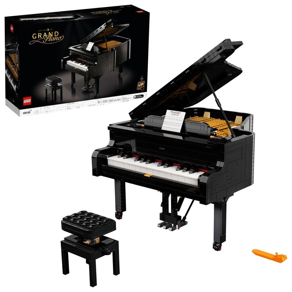 Ideas Grand Piano 21323 Model Building Set for Adults, Collectible Home Décor Kit, Gift for Music Lovers with Motor and Power Functions