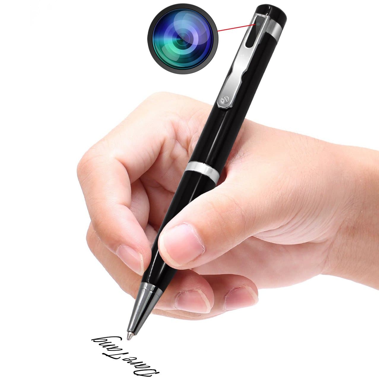 Spy Pen Camera, HD 1080P Hidden Camera Portable Digital Video Recorder, Mini Body Camera with Loop Recording Wireless Security Nanny Pen Comcorder for Business and Conference