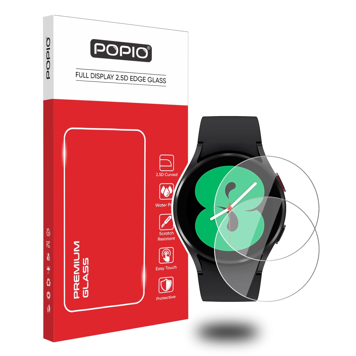 Military-Grade Gorilla Tempered Glass Screen Protector for Samsung Galaxy Watch 4/5 / 6/7 (44mm) (1.4" inch), Pack of 2