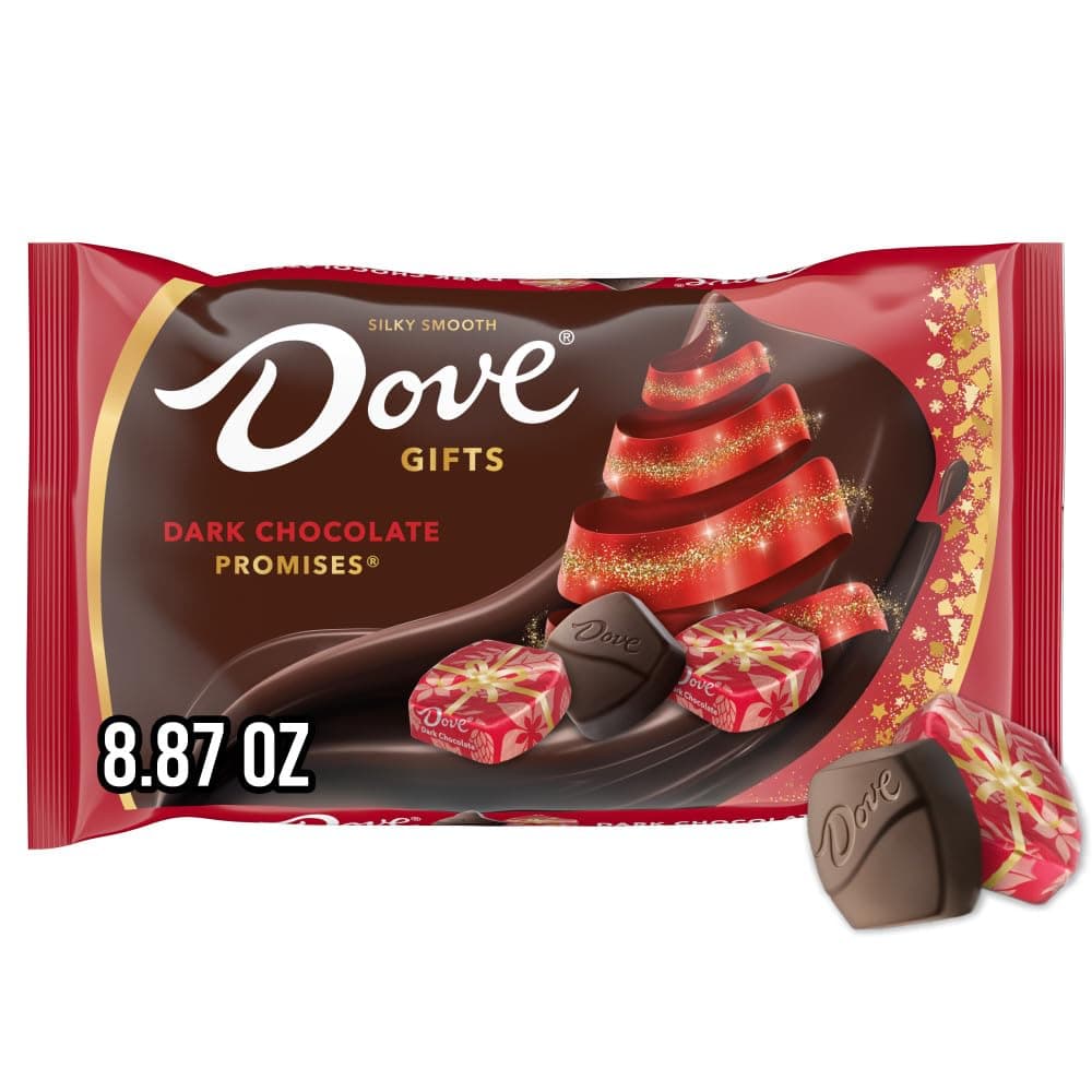 DOVE PROMISES Holiday Gift Dark Chocolate Christmas Candy Stocking Stuffers 8.87 oz Bag