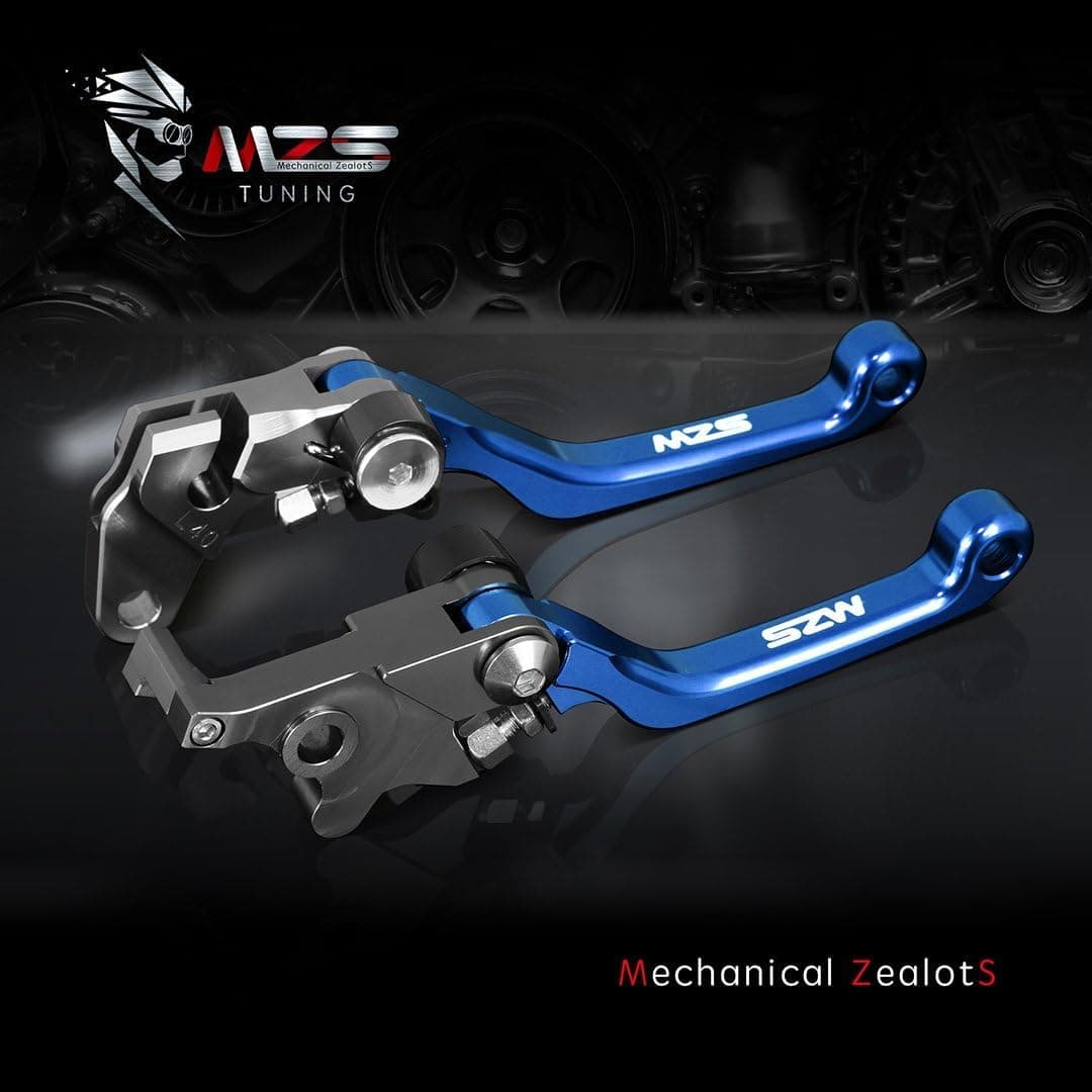 MZS Pivot Levers Clutch Brake Adjustment CNC Blue Compatible with YZ125 YZ250 YZ250F YZ426F YZ450F YZ 125 250 250F 426F 450F 2001 2002 2003 2004 2005 2006