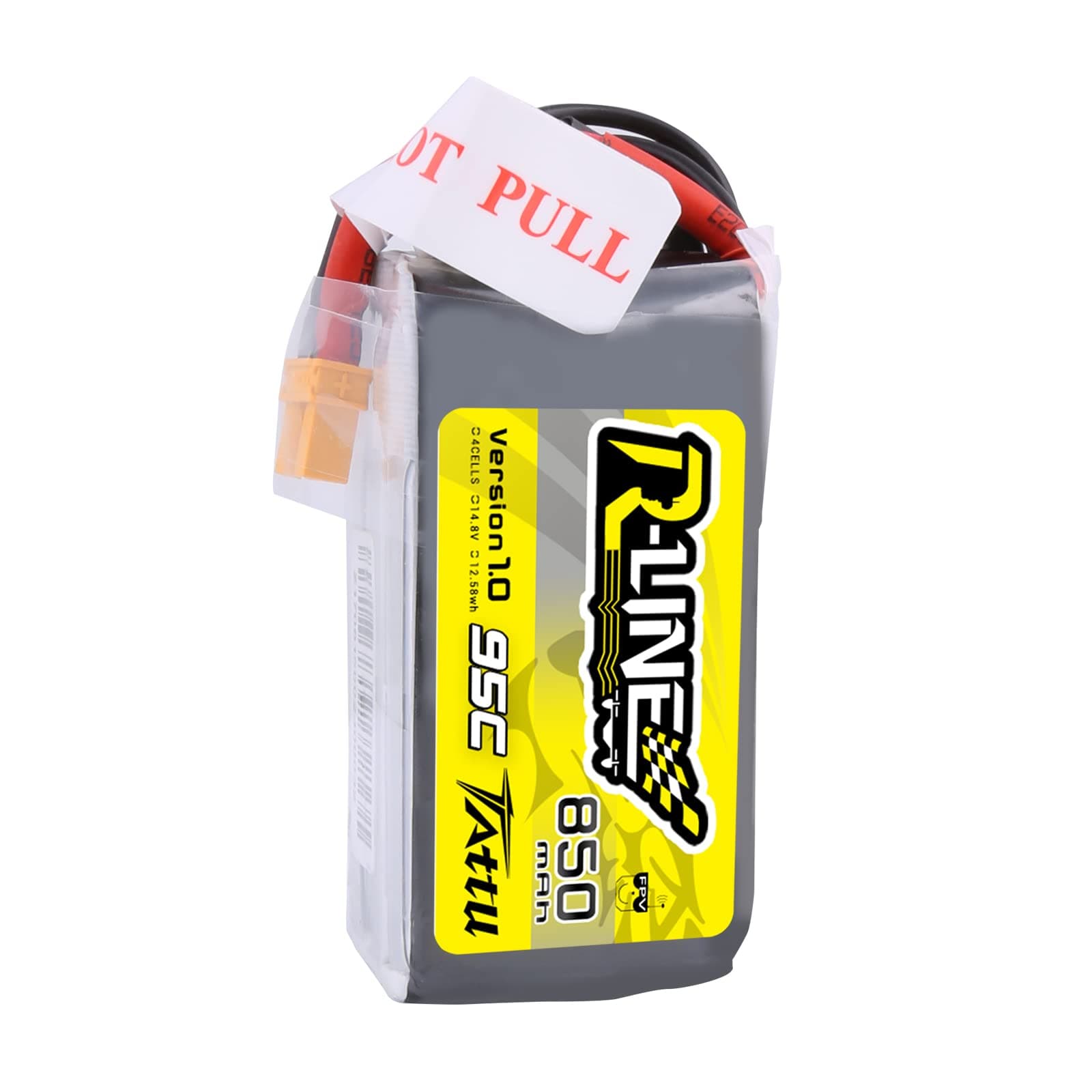R-Line 850mAh 14.8V 95C 4S LiPo Battery Pack with XT60 Plug for Multirotor FPV from Size 100 to 180