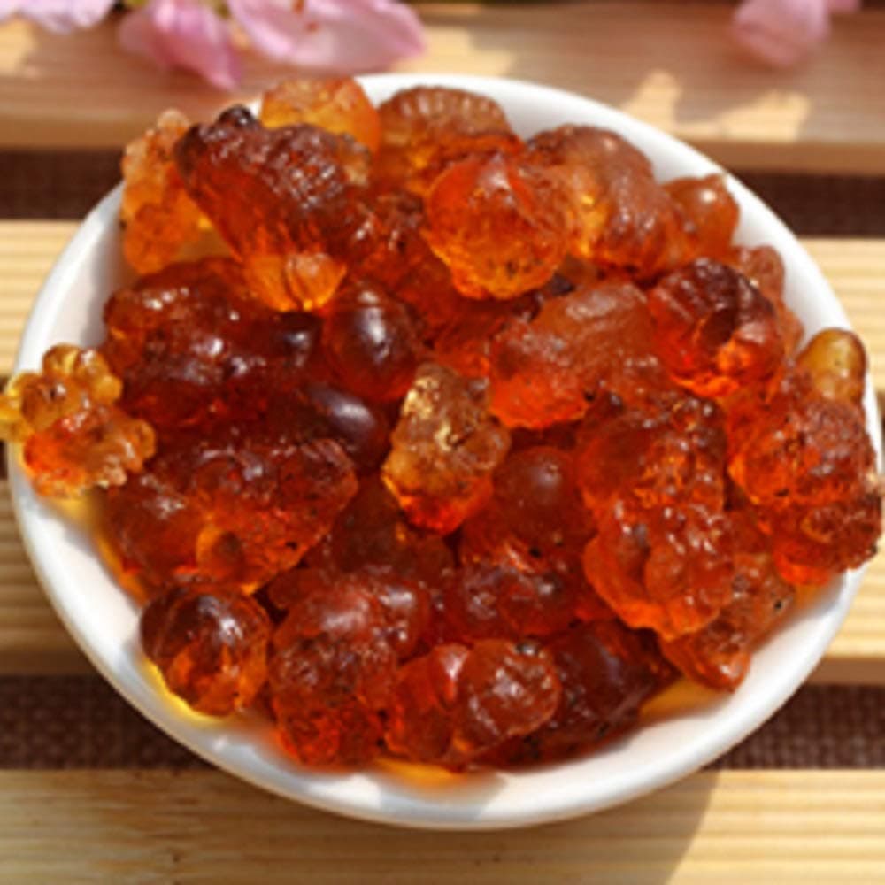 2 LB (32OZ) Wild Natural Tao Jiao Peach Resin Gum Jelly,Jumbo Size 大颗粒桃胶 All Natural