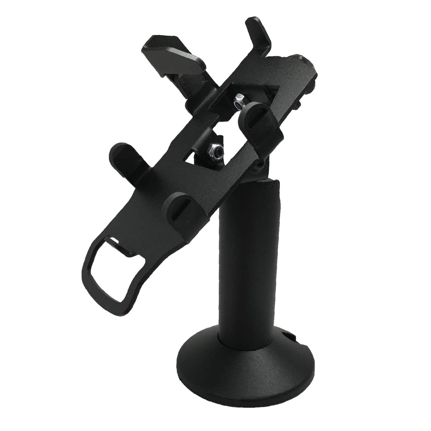DCCStands Verifone Vx805 Key Locking 7" Swivel and Tilt Stand, Screw-in and Adhesive, Black