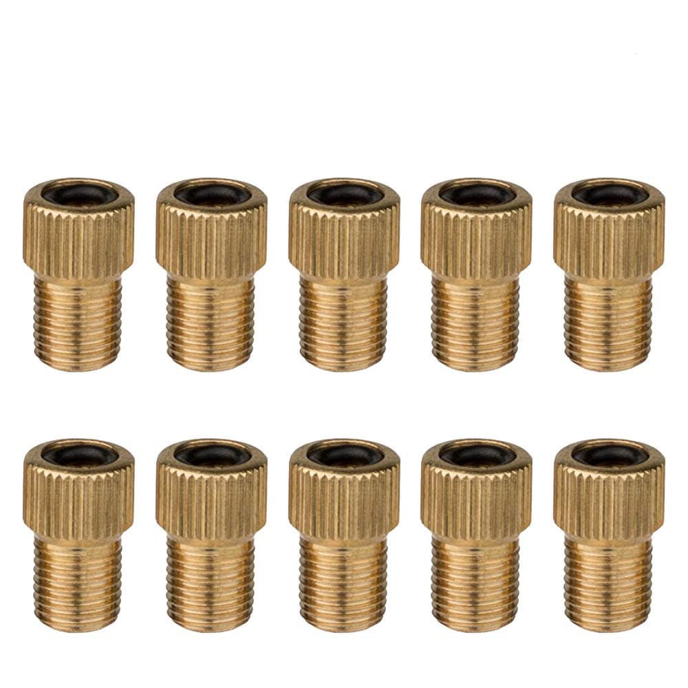 Newkeen 10 Pcs Presta to Schrader Bike Valve Adaptor Adapter Converter with o-ring Seal