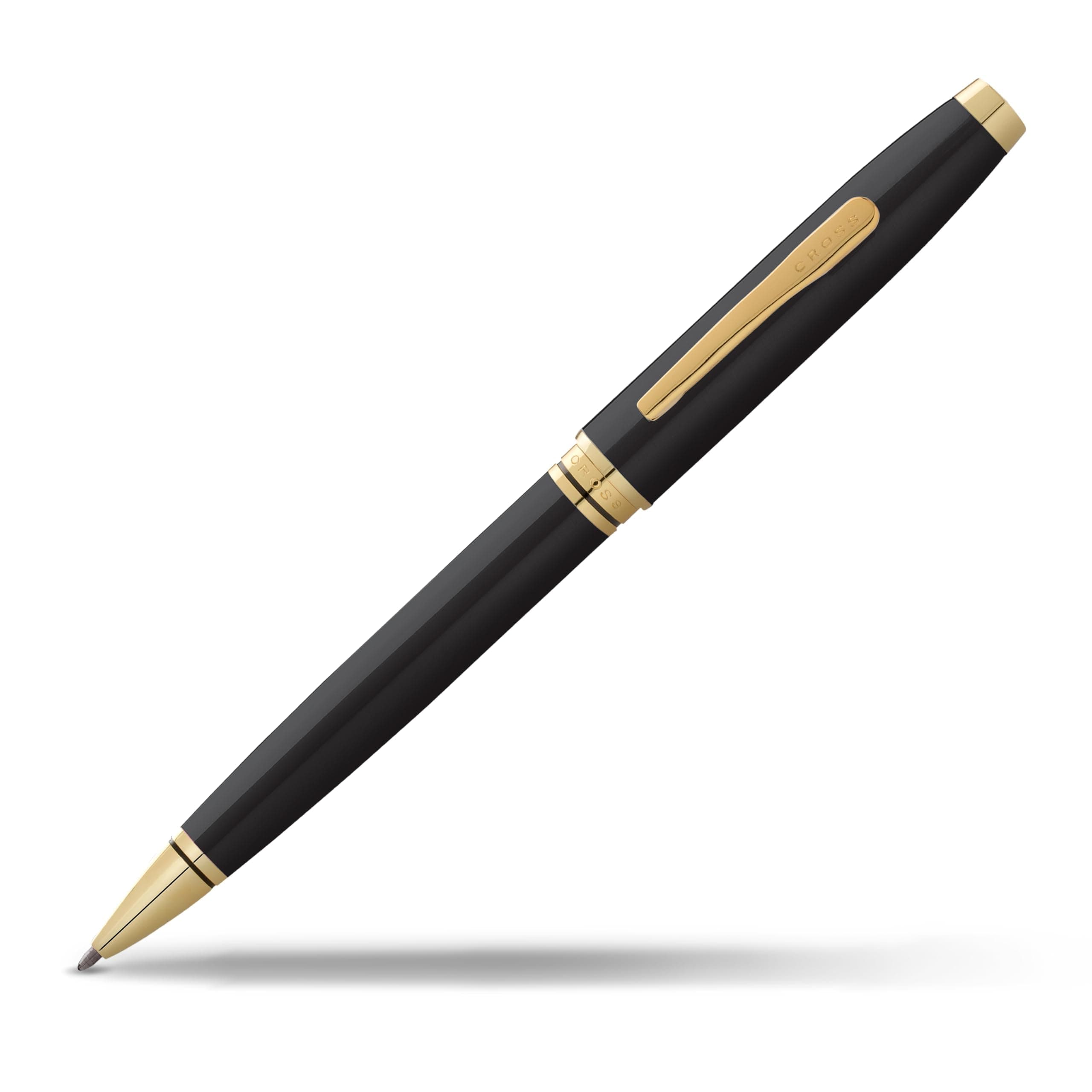 Cross Coventry Black Lacquer with Gold-Tone Ballpoint Pen - Refillable Pen for Smooth Writing - Professional, Elegant Accessory - Black Ink - Long-Lasting Use - Desk Essential - Gift-Ready