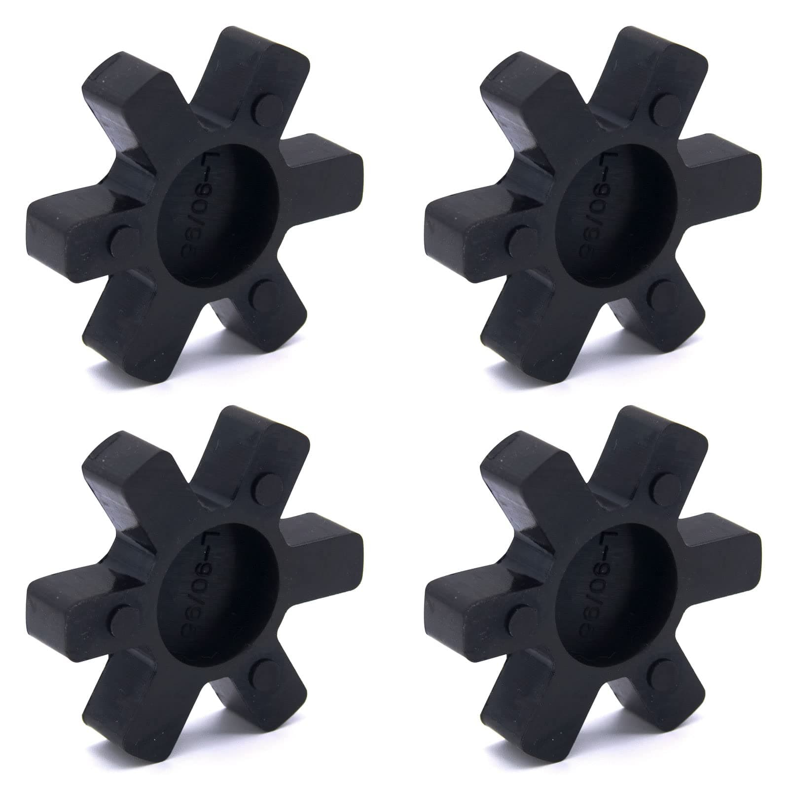 Flexible L095 NBR Rubber Spider Insert Solid Spider Center Inserts Fits for Lovejoy Martin L-Jaw Coupling (4 Pack)